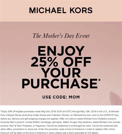 michael kors promocodes|michael kors code promo.